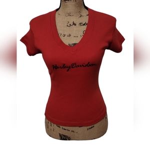 Harley Davidson Vintage Ribbed Embroidered Top Size S New Old Stock New …